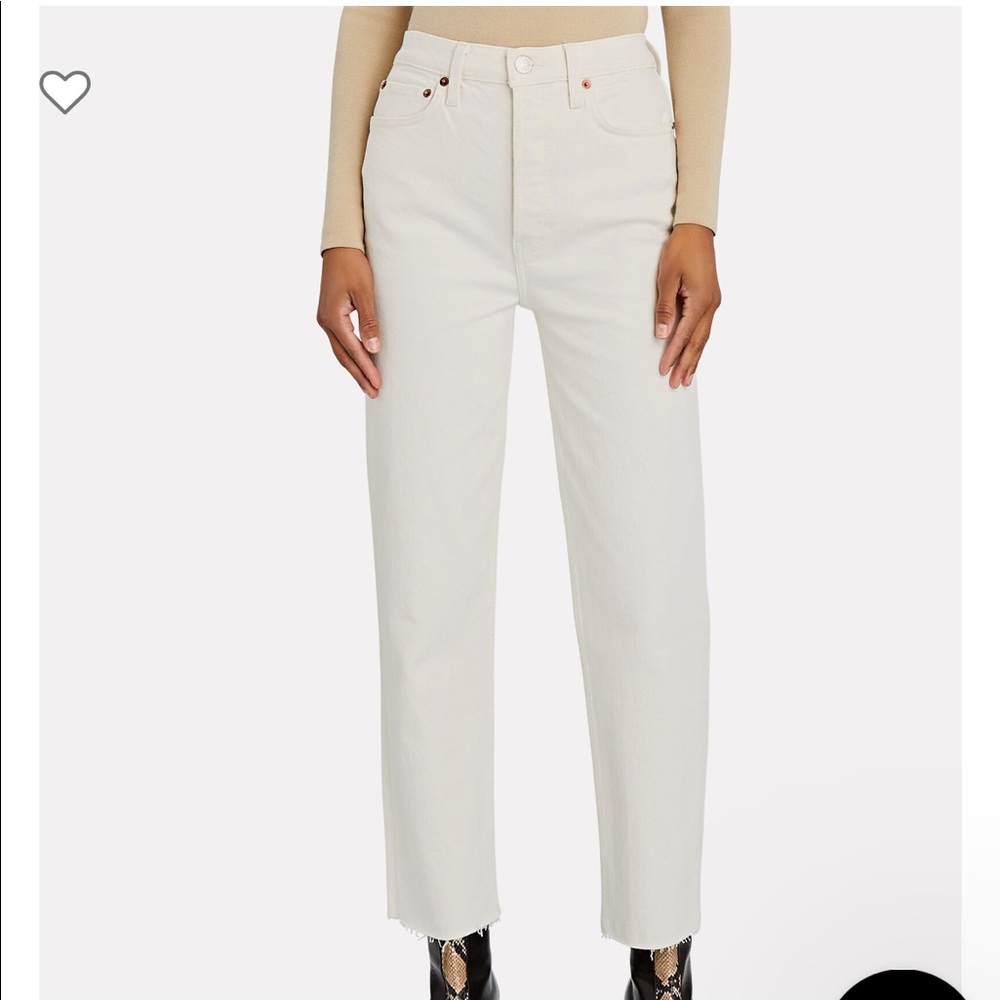 RE/DONE ORIGINAL HIGH RISE JEANS IN WHITE 27